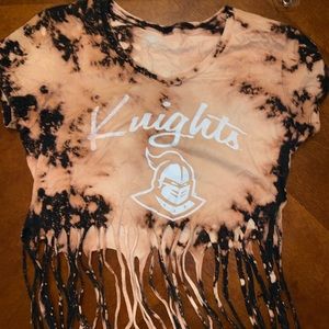 UCF knights acid wash crop fringe